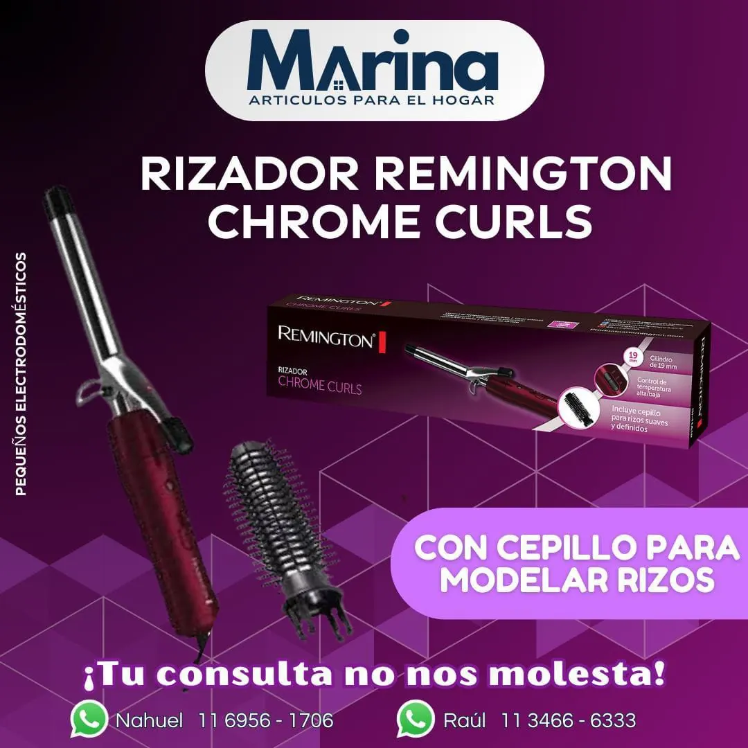 Rizador Remington Chrome Curls